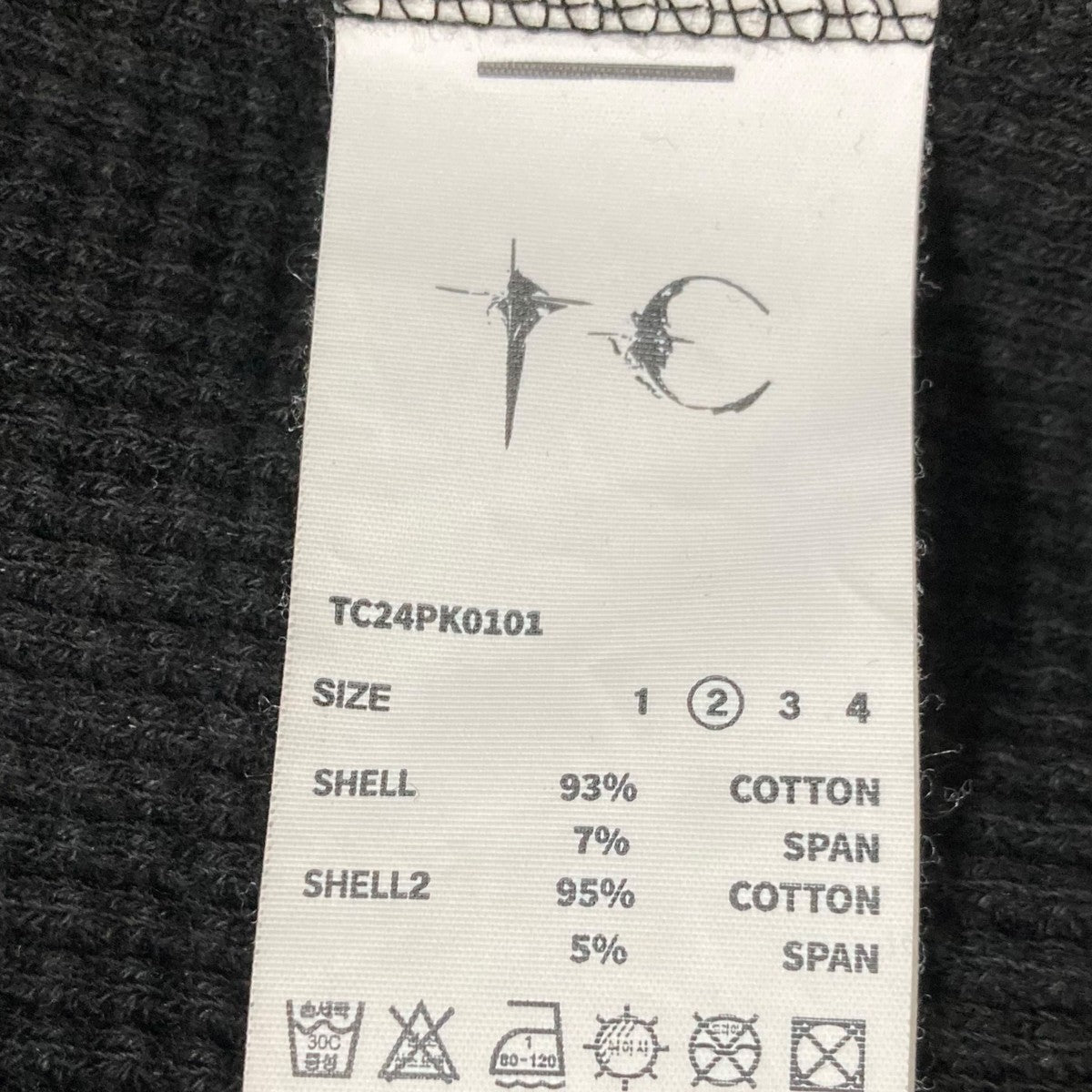 THUG CLUB(サグクラブ) 25AW TCニットポロシャツ TC24PK0101 ブラック