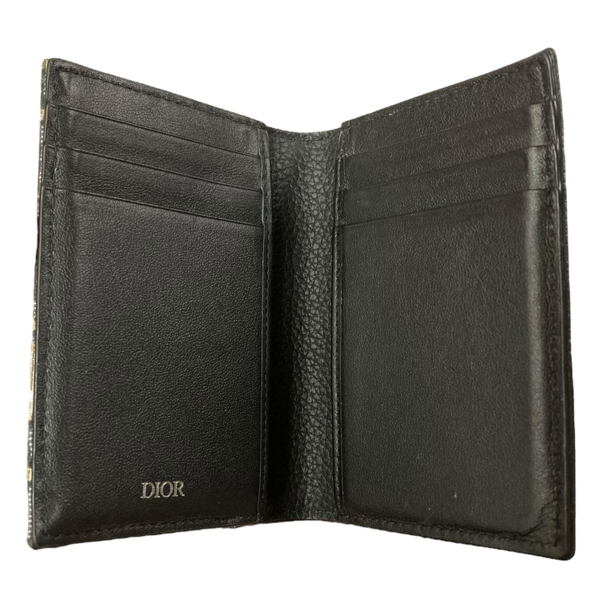 DIOR(ディオール) オブリークサドルカードケース ブラック×ベージュ