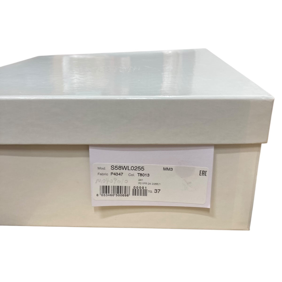 変形ヒールベロアパンプス