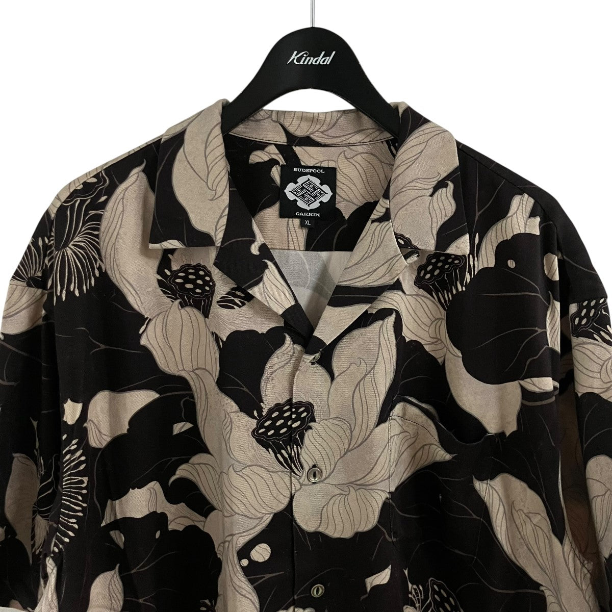 BUDSPOOL 開襟シャツ　gakkin BUDSPOOL×GAKKIN 開襟シャツ ブラウン×カーキ サイズ XL｜【公式