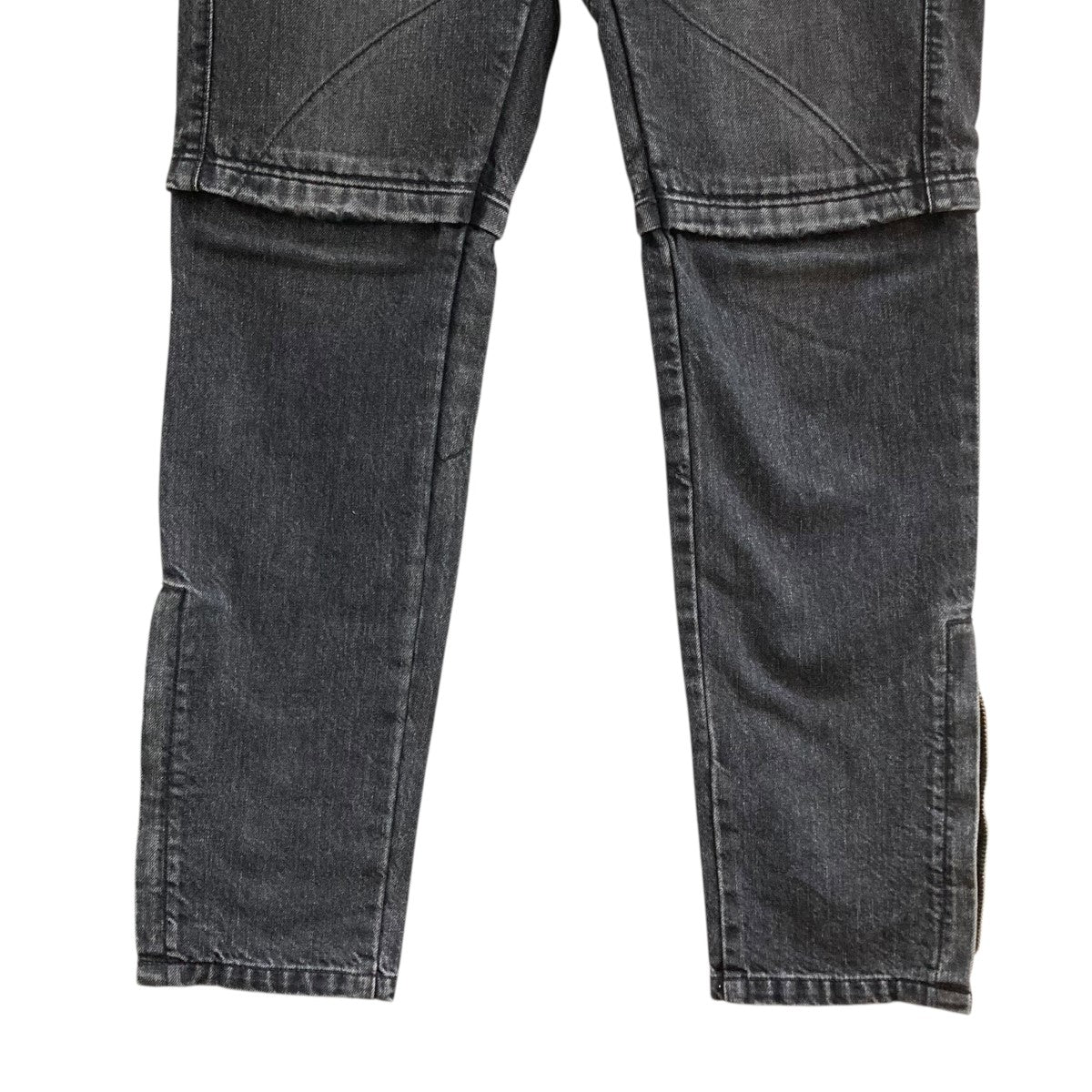 sacai(サカイ) ヘムジップデニムパンツ19-01902M 19-01902M ブラック