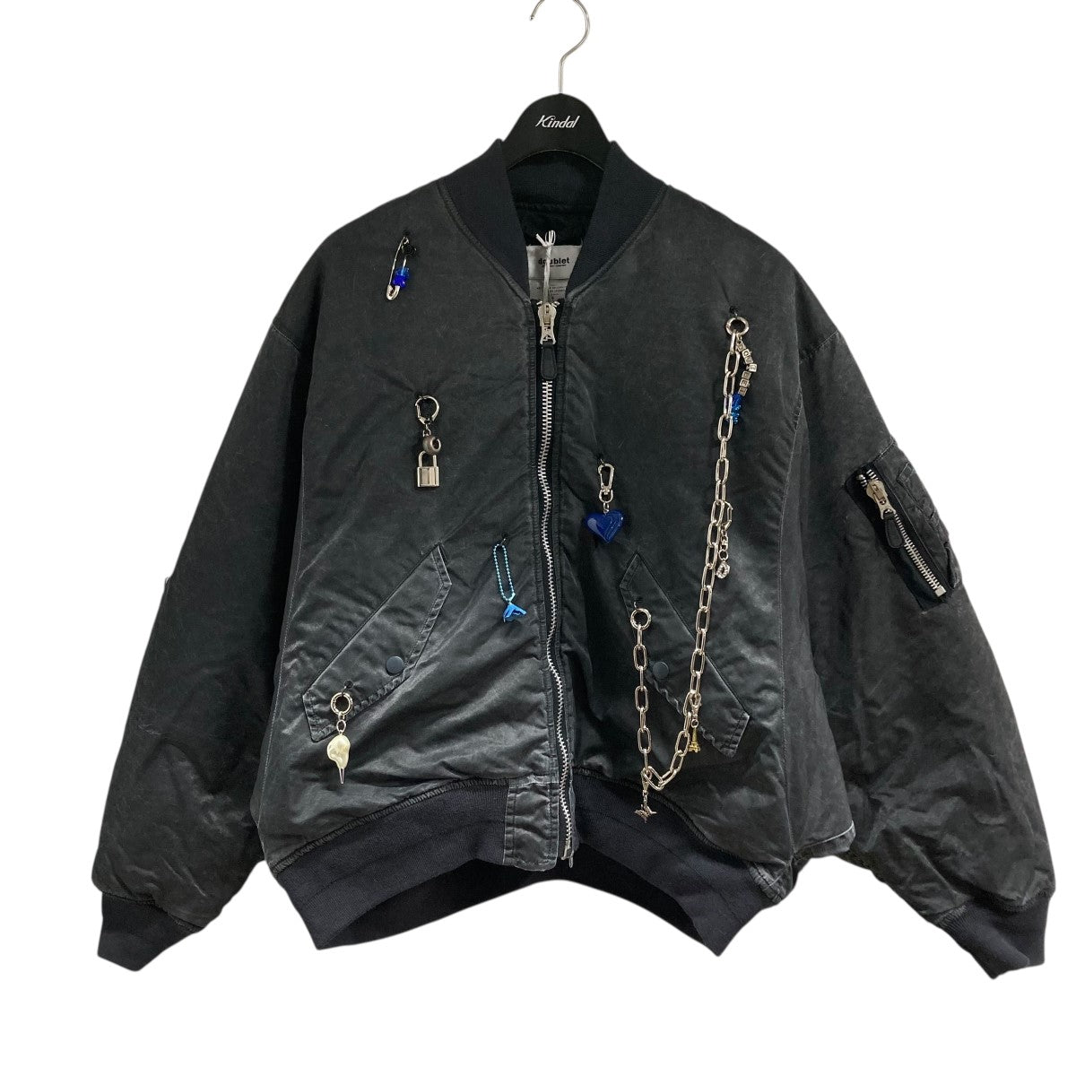 doublet(ダブレット) ビジューボンバージャケット 25AW18BL223 グレー