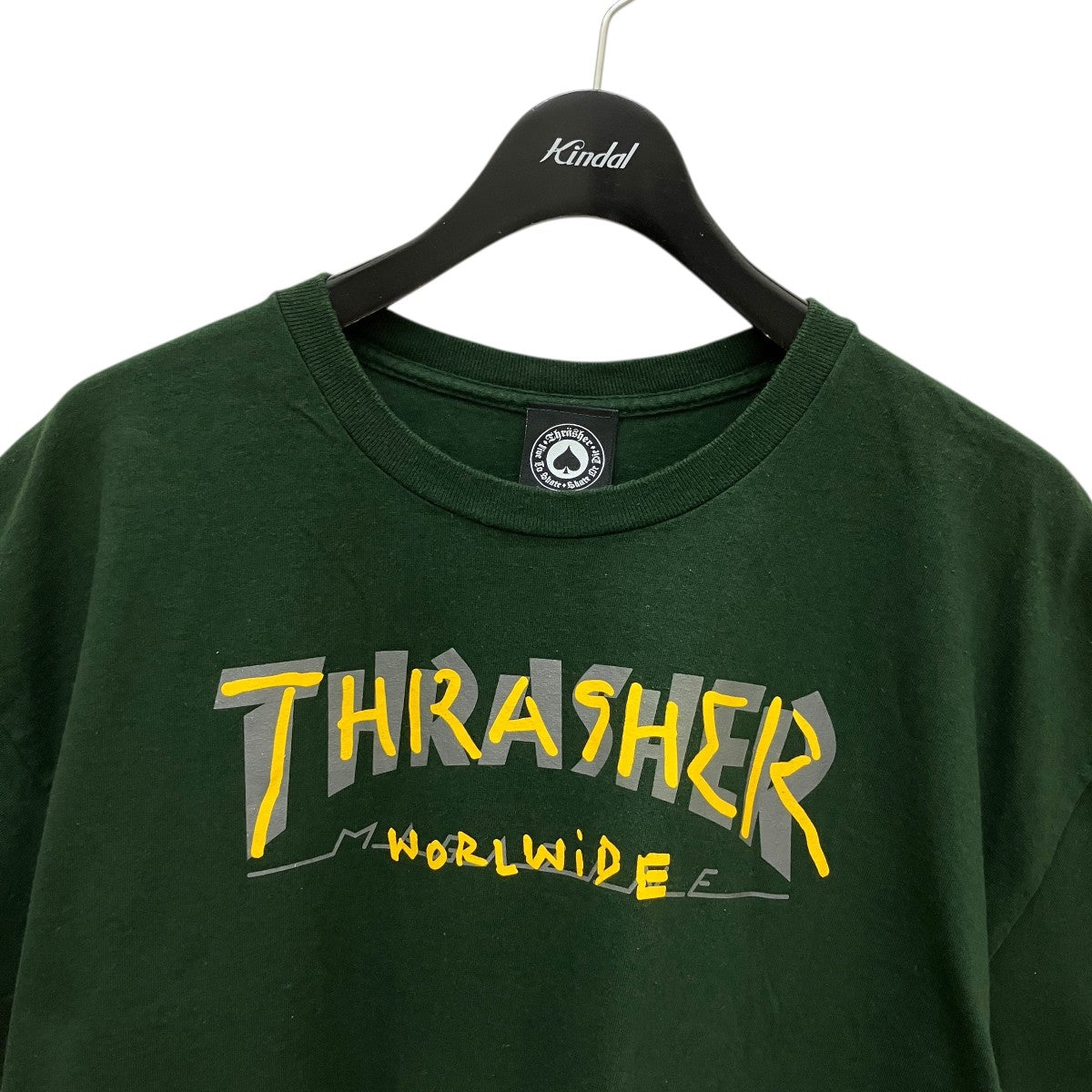 THRASHER(スラッシャー) 半袖プリントTシャツ グリーン×イエロー
