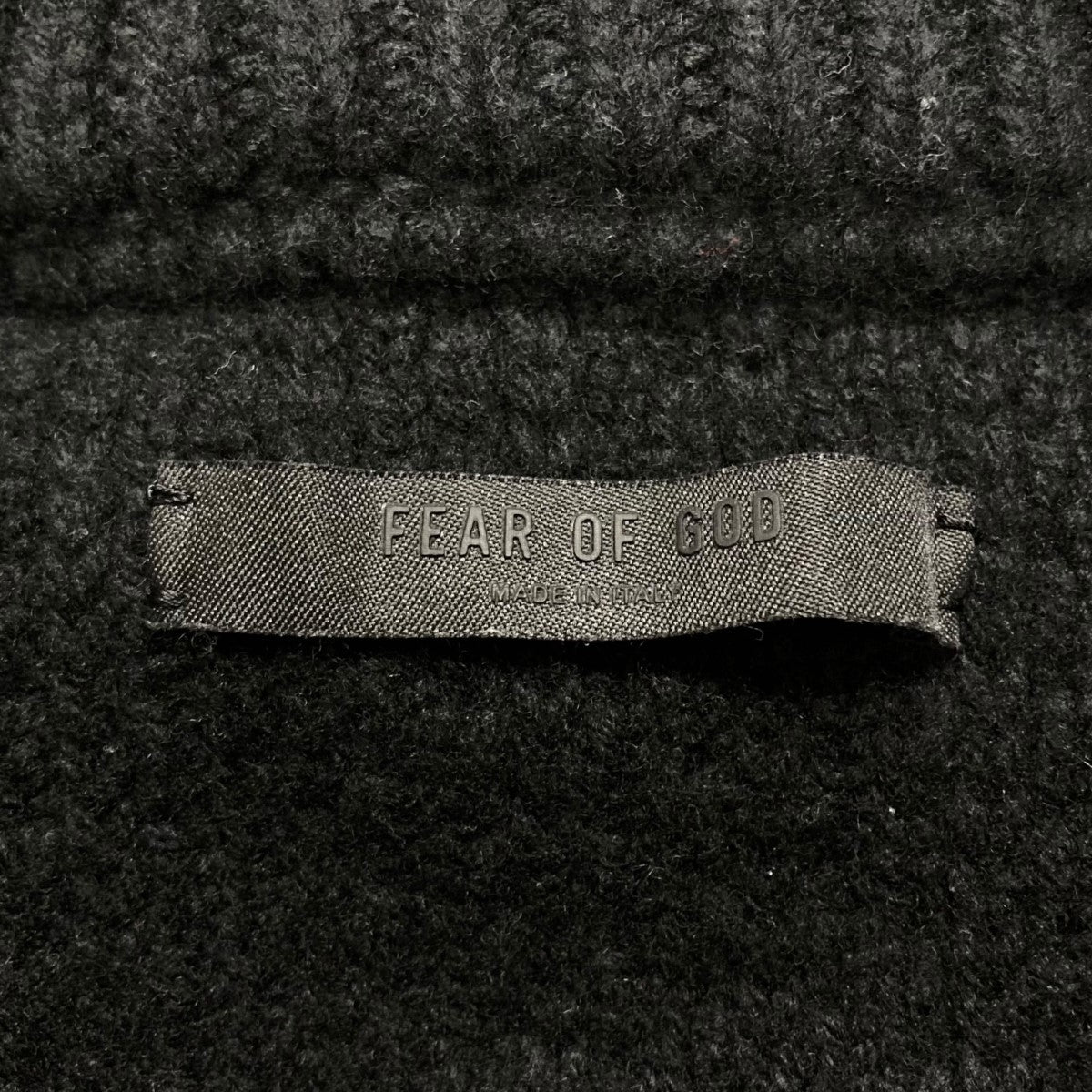 FEAR OF GOD(フィアオブゴッド) ジップアップニット ブラック サイズ M