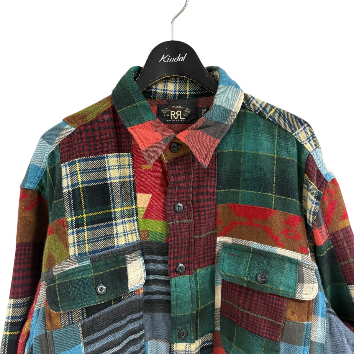 RRL(ダブルアールエル) パッチワークシャツ マルチカラー サイズ L