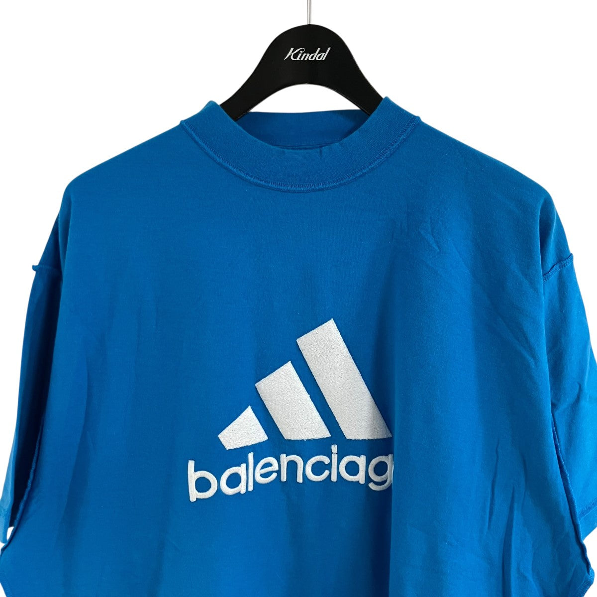 BALENCIAGA×adidas ロゴ刺繍Tシャツ 731769 ブルー サイズ 1｜【公式