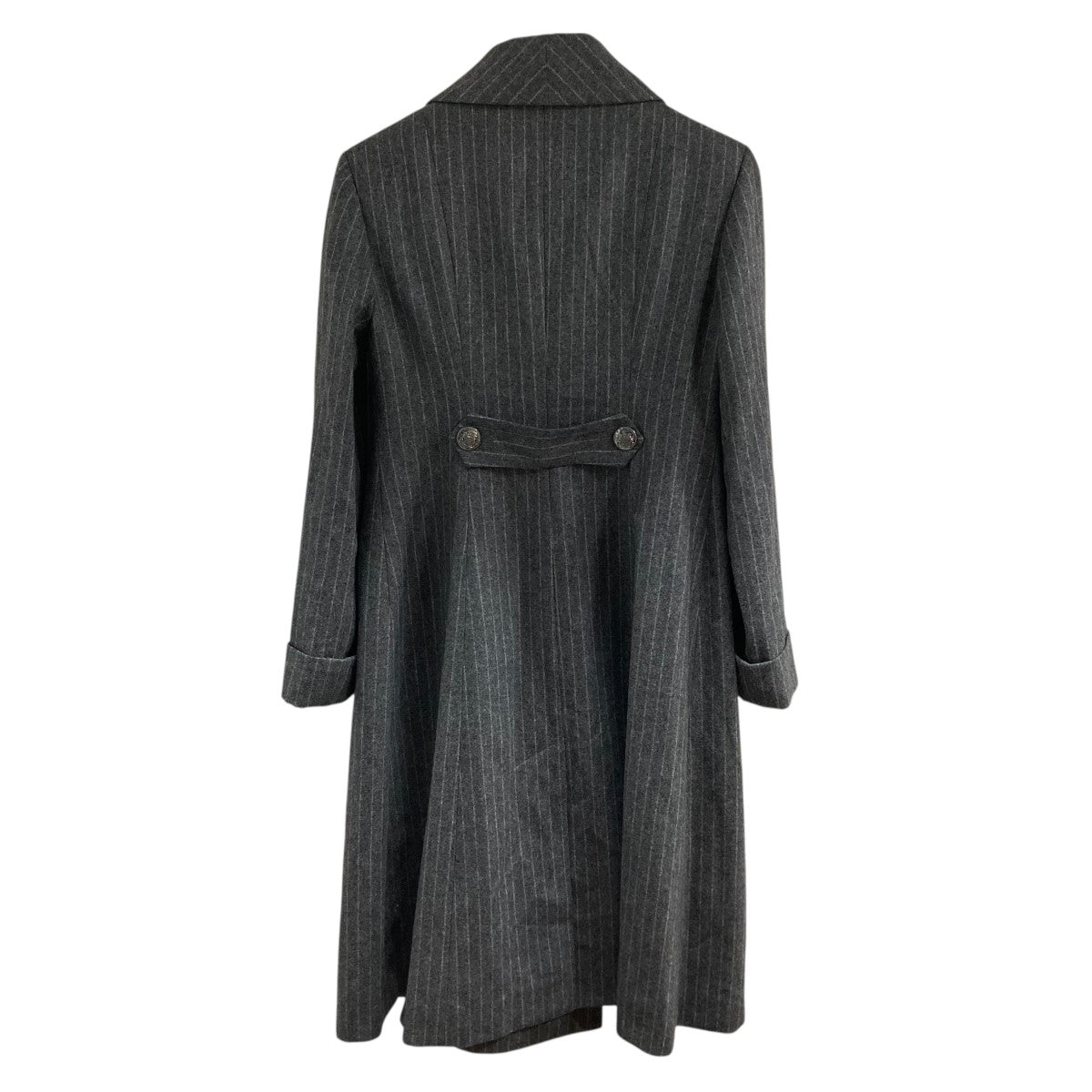 CHANEL(シャネル) ウールストライプコート P59397V44778 グレー サイズ