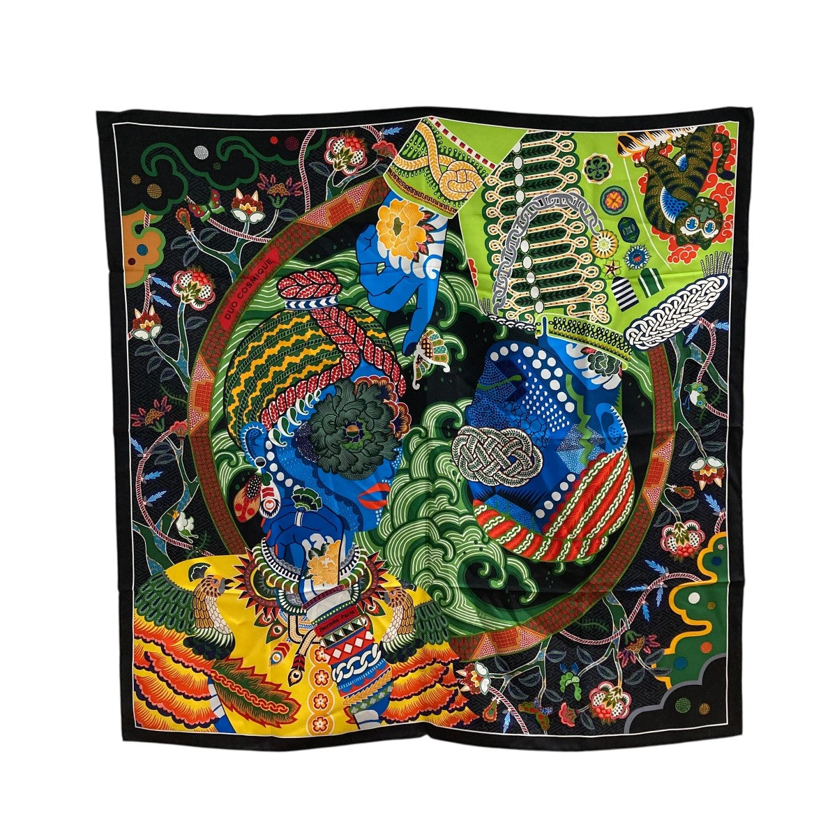 HERMES(エルメス) カレ90 デュオ コスミック シルク マルチカラー