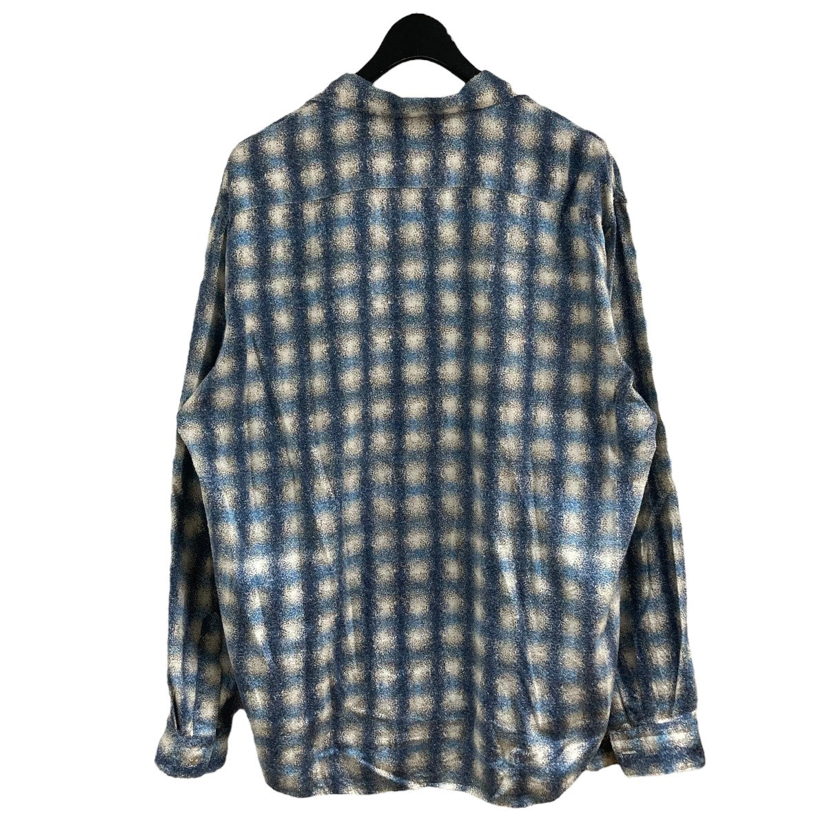 NICENESS ナイスネス  プリンテッドシルクネルチェックシャツ NICENESS ナイスネス プリンテッドシルクネルチェックシャツ NICENESS