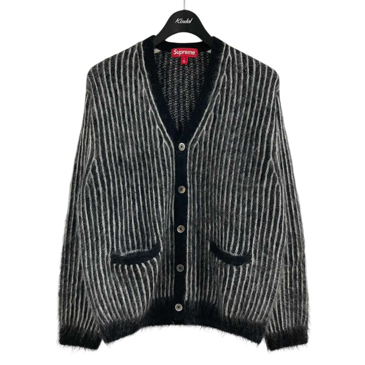 Supreme(シュプリーム) 2トーンストライプカーディガン グレー