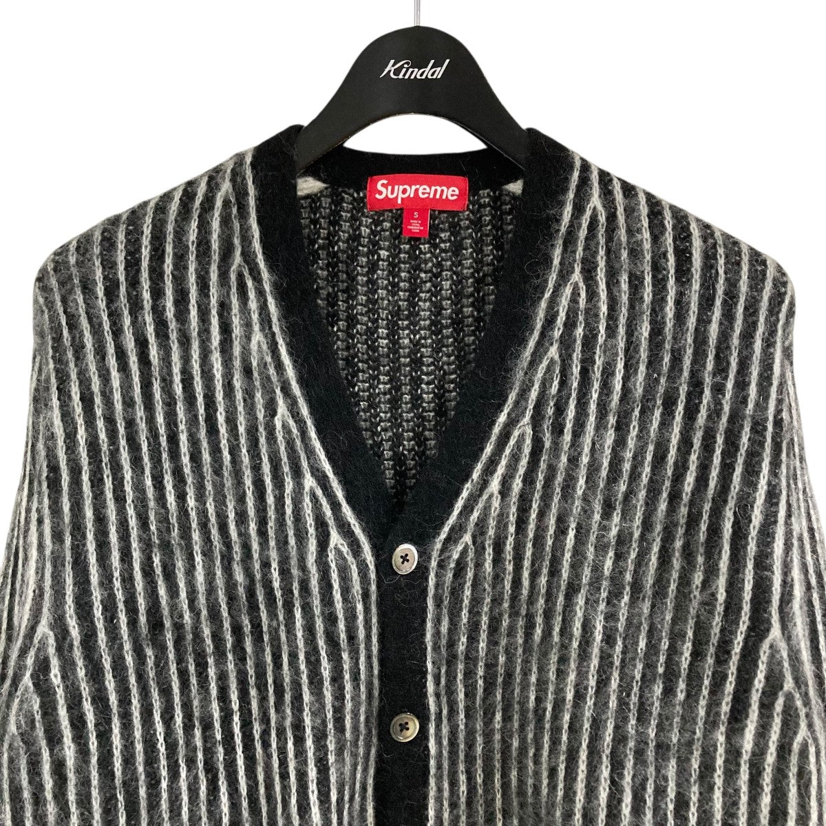 Supreme ストライプカーディガン Mサイズ SUPREME Speckle Stripe Zip Up Cardigan XLサイズ ブラック - メルカリ