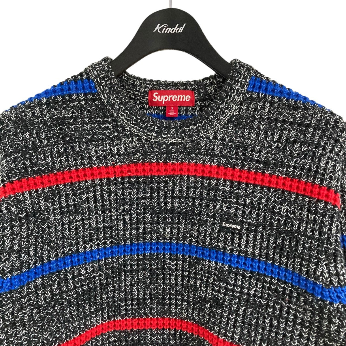 Supreme(シュプリーム) ワッフルスモールロゴニットセーター グレー