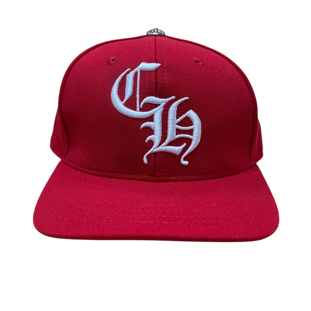 CHROME HEARTS(クロムハーツ) CHロゴ刺繍ベースボールキャップ レッド