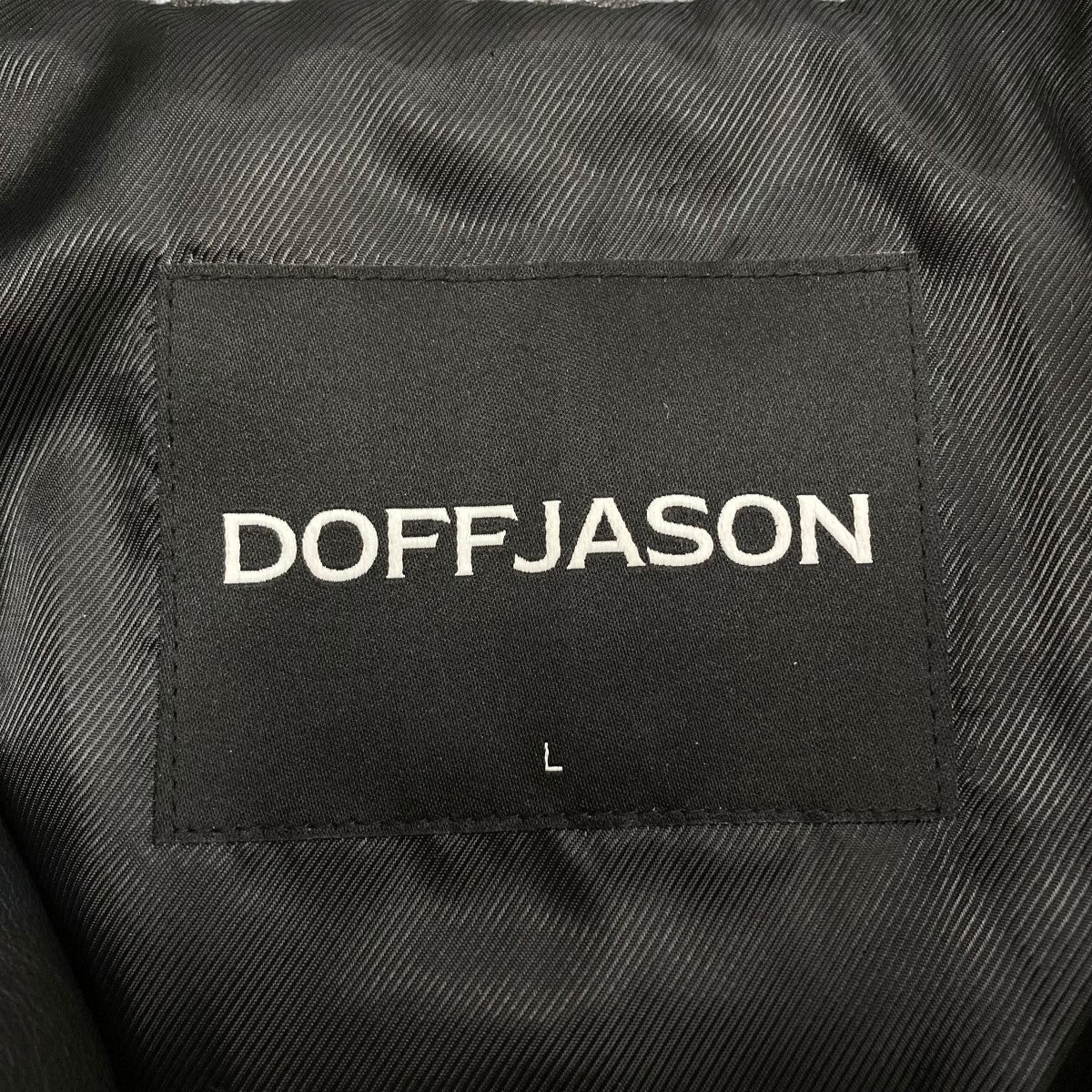 DOFFJASON(ドフジェーソン) フェイクレザージャケット ブラック サイズ