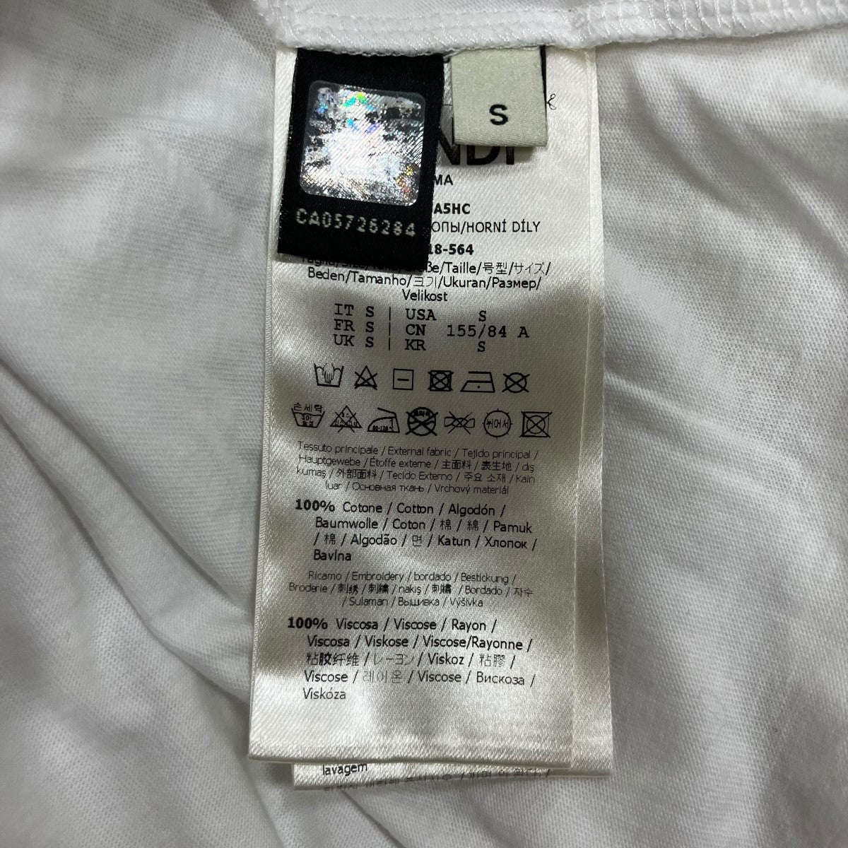 FENDI スパンコールロゴTシャツ 古着・中古-6枚目のアイテム画像