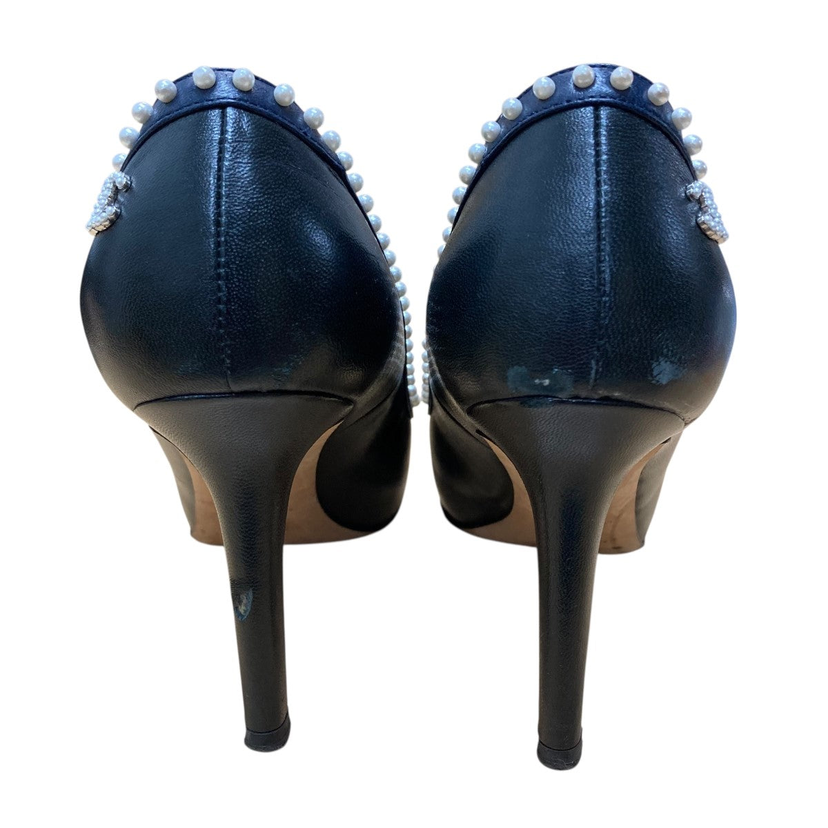 CHANEL(シャネル) パール付きヒールパンプス G31552 X01000 ブラック CHANEL(シャネル) パール付きヒールパンプス G31552 X01000 ブラック