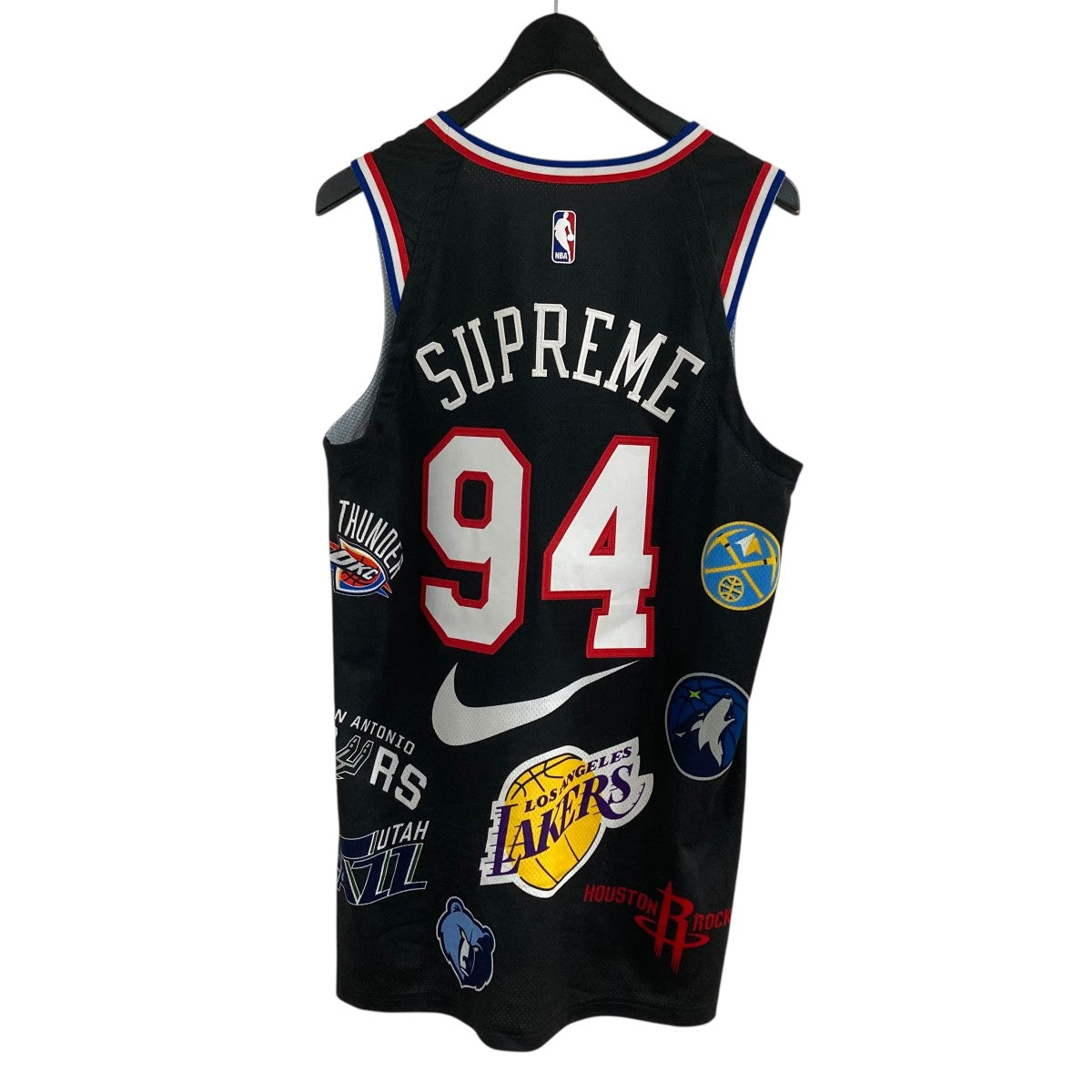 NIKE×Supreme バスケシャツ AQ4227-010 ブラック×マルチカラー サイズ