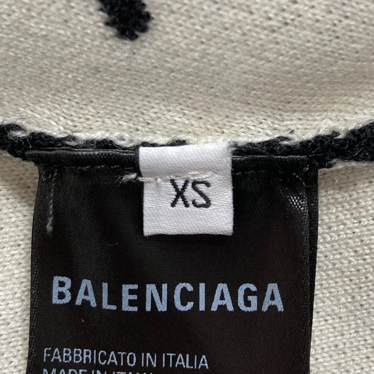 【未使用品】バレンシアガ ロゴ ニットセーター 総柄 ブラック BALENCIAGA - BALENCIAGA バレンシアガ ニット・セーター S 黒 【古着