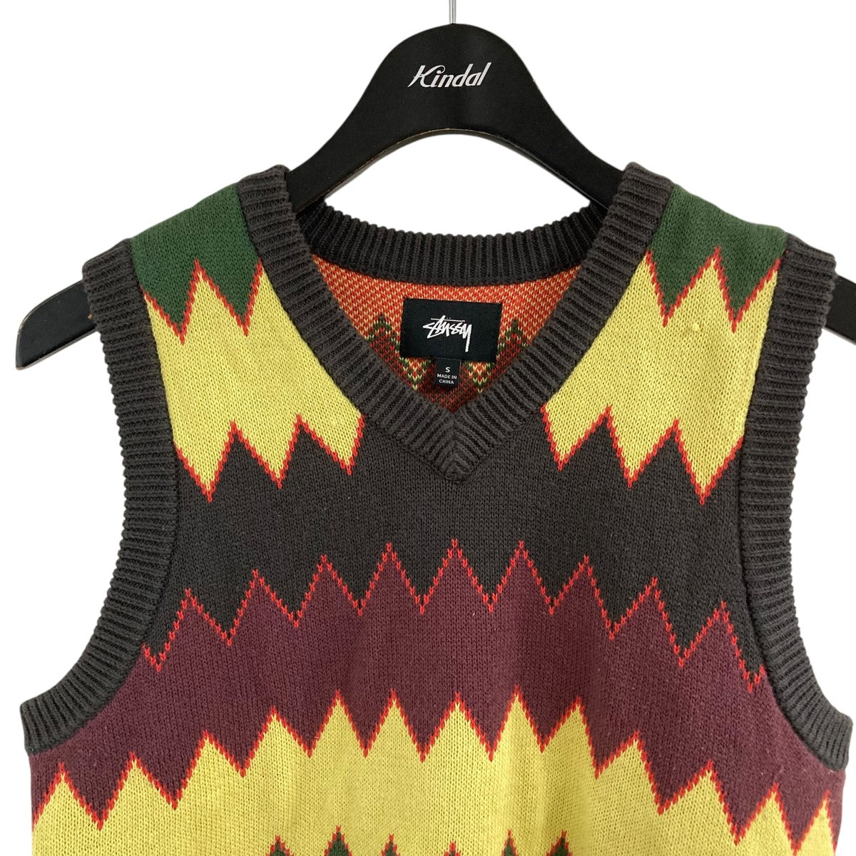 stussy ニットベスト 古着・中古-2枚目のアイテム画像