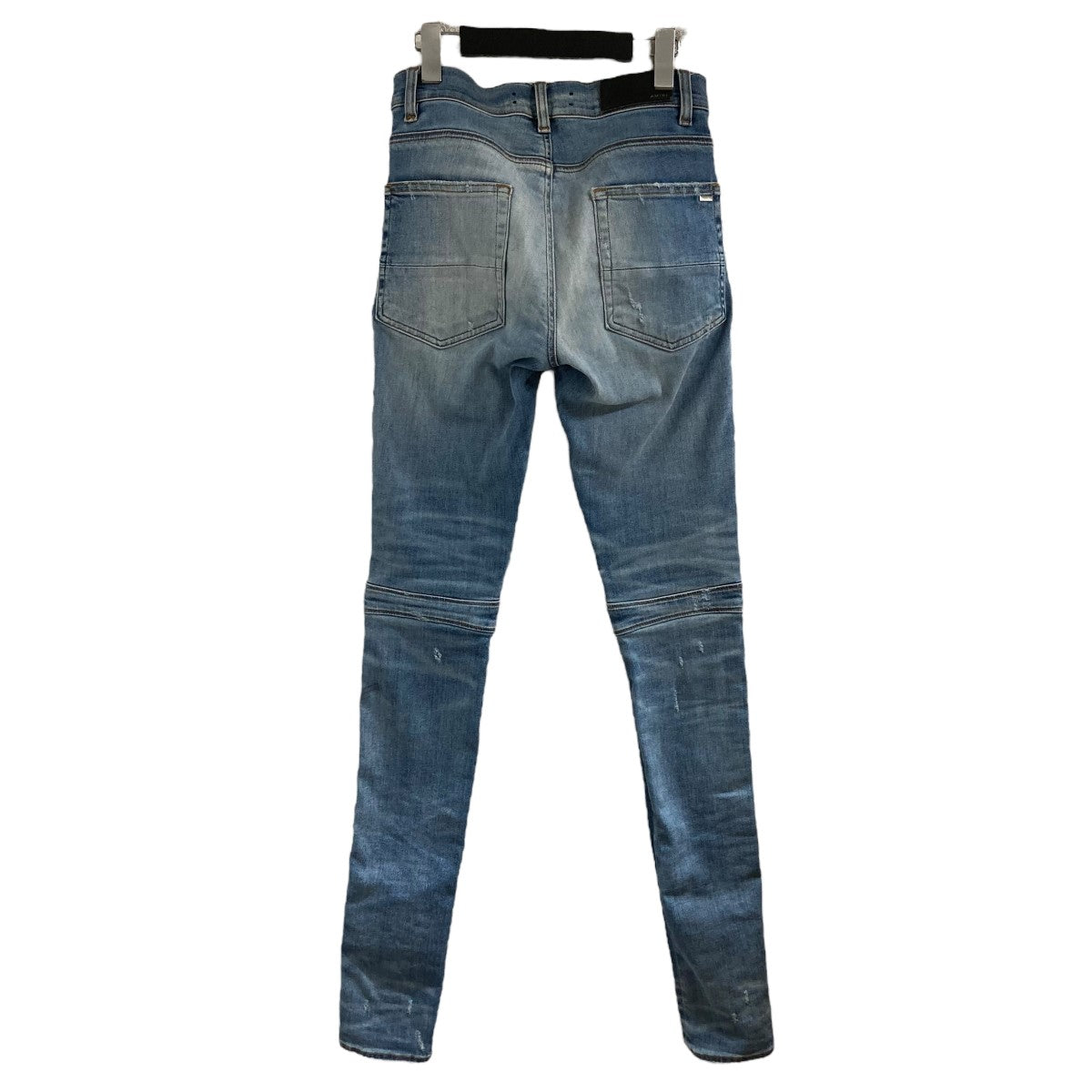 AMIRI(アミリ) バイカーレザー切替デニムパンツ インディゴ×ブラック