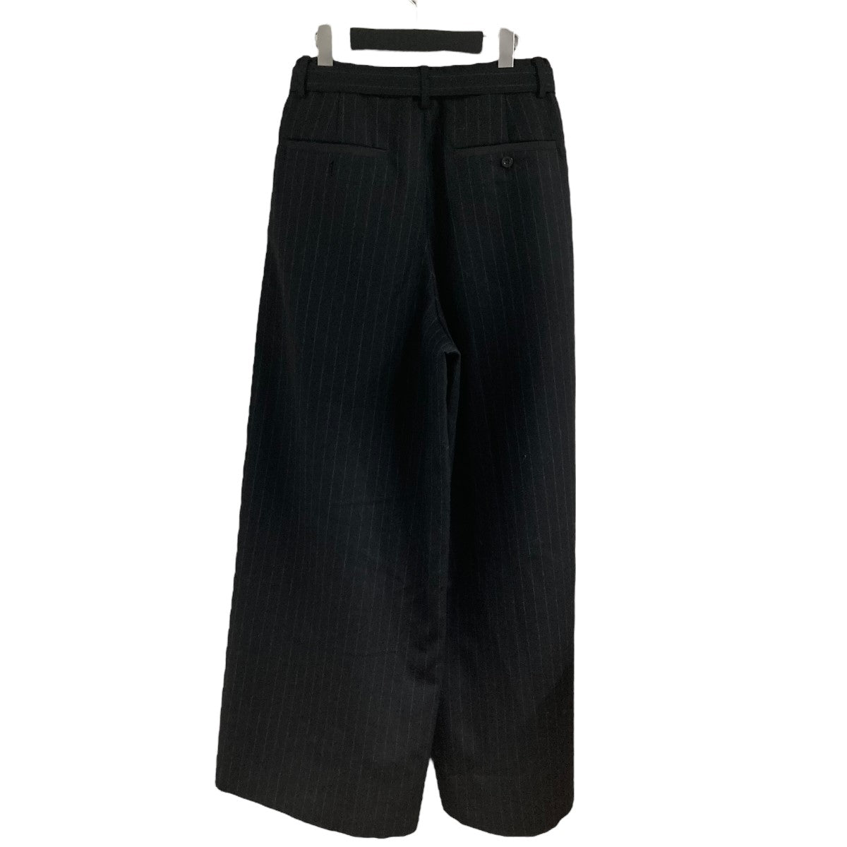 sacai(サカイ) ストライプベルテッドスラックス 24-07415 ブラック