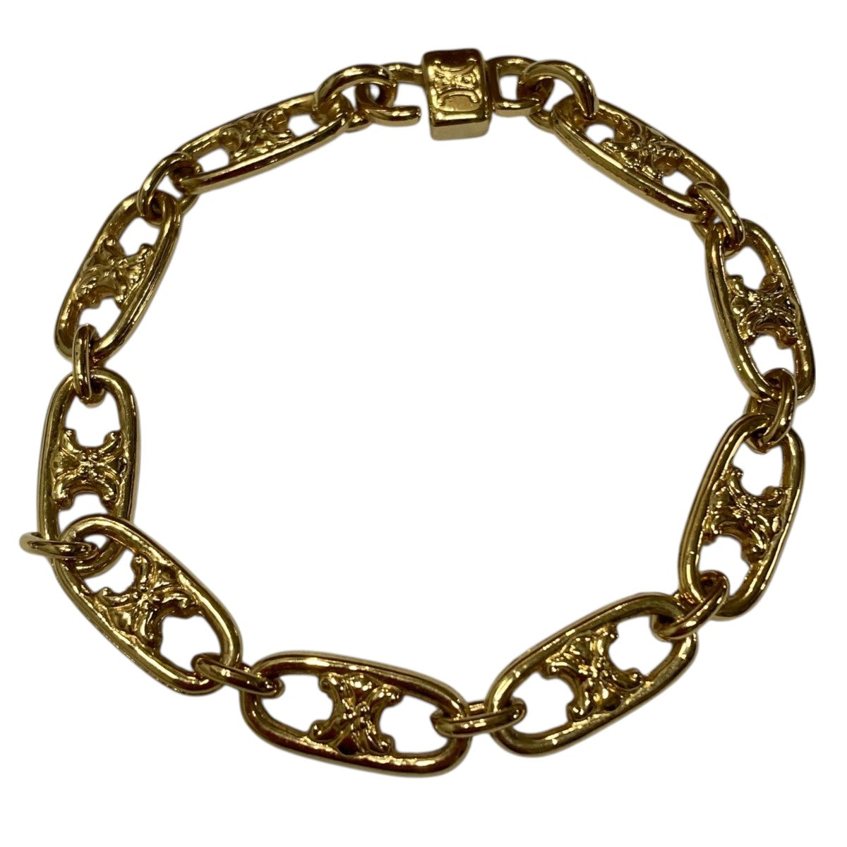 CELINE(セリーヌ) マカダム柄ブレスレット ゴールド サイズ -｜【公式