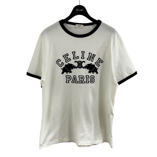happyll※CELINE セリーヌ　トリオンフ　Tシャツ CELINE(セリーヌ) トリオンフTシャツ ロゴTシャツ ブラック (CELINE/T
