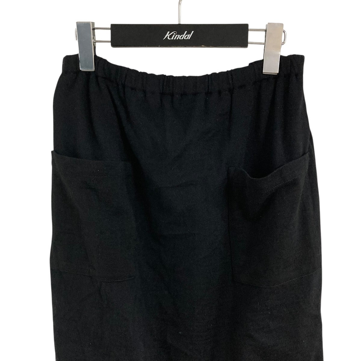 YOHJI YAMAMOTO(ヨウジヤマモト) ウールスカート ネイビー×ブラック