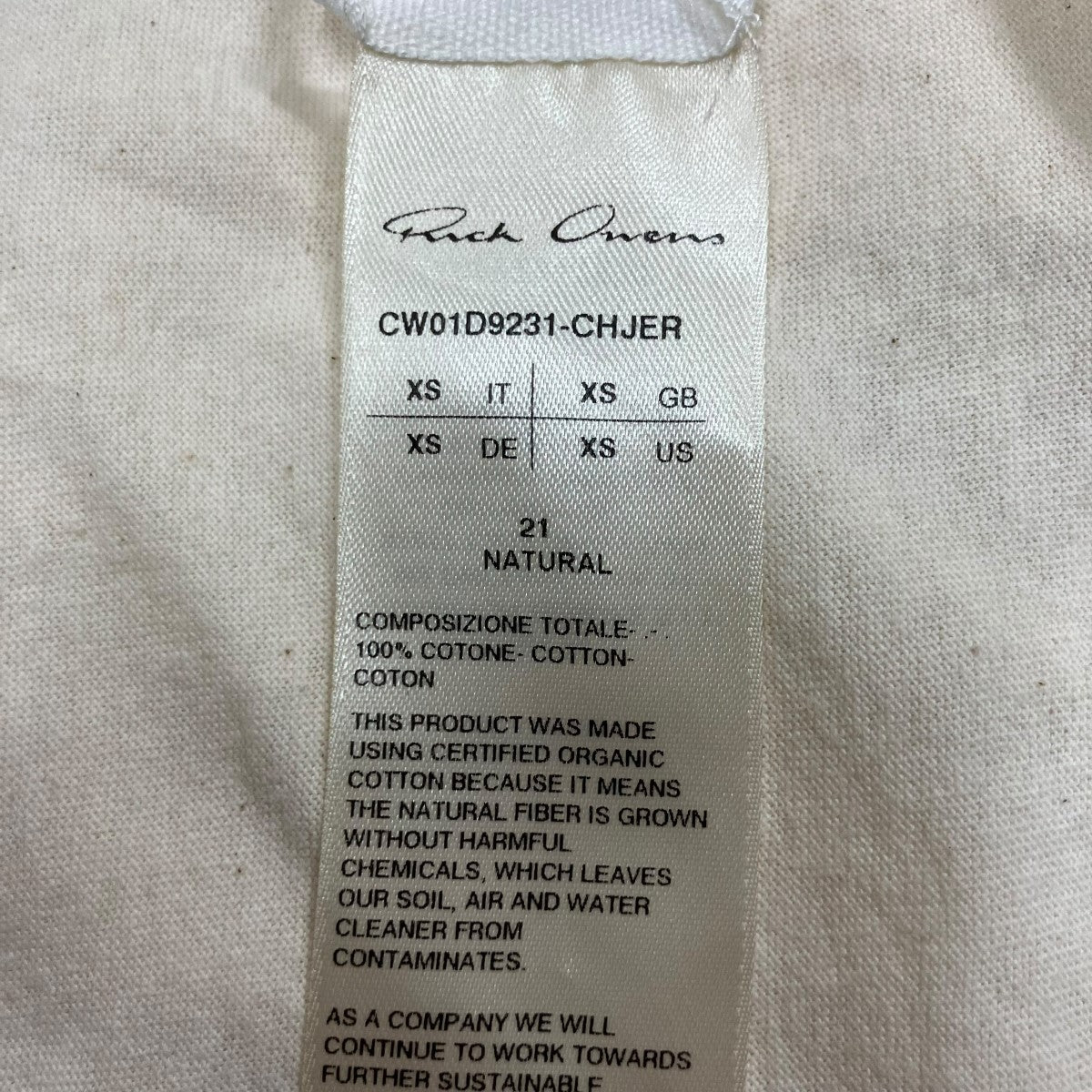 RICK OWENS×Champion ノースリーブカットソー 古着・中古-5枚目のアイテム画像