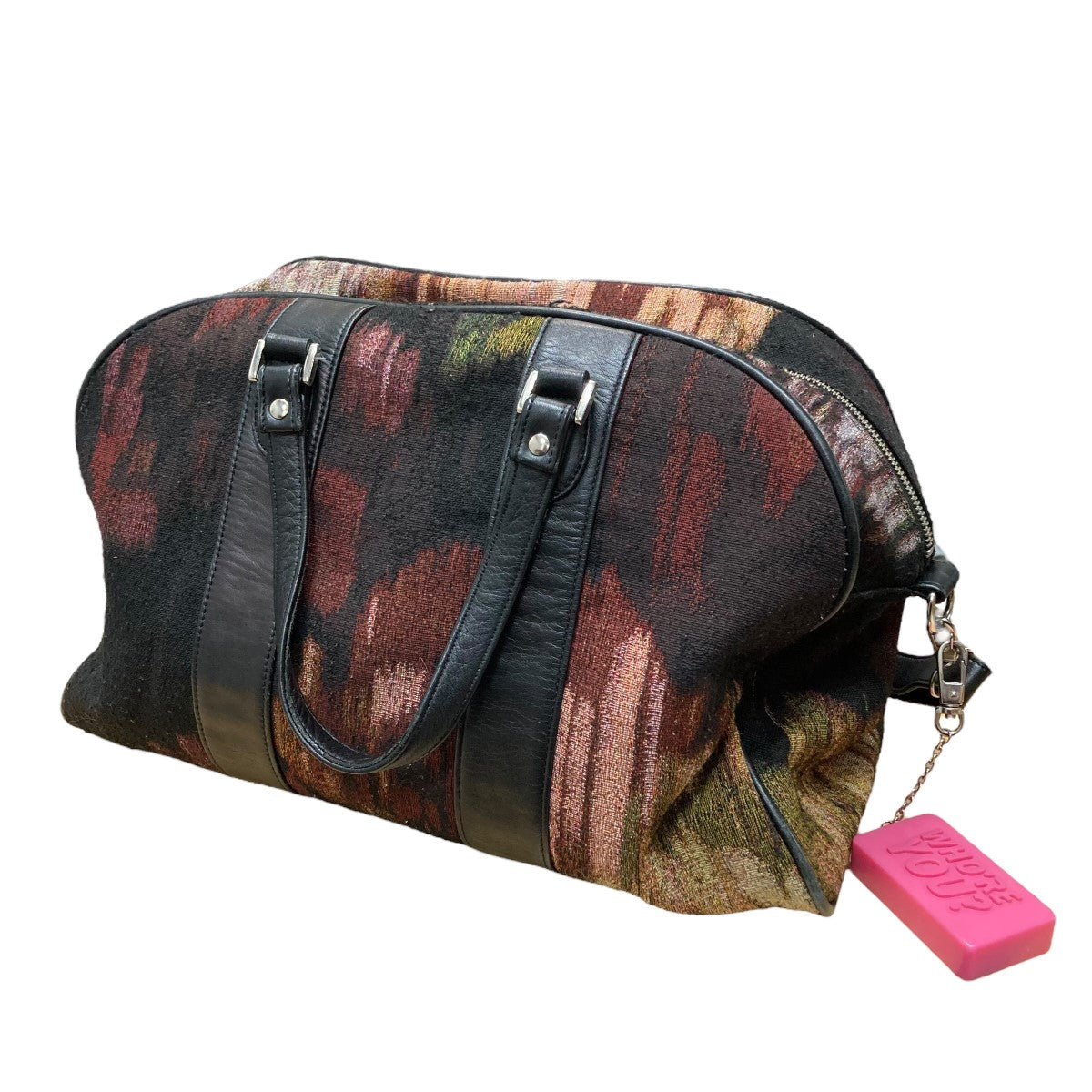 DAIRIKU(ダイリク) Flower ボストンバッグ ブラック×マルチカラー