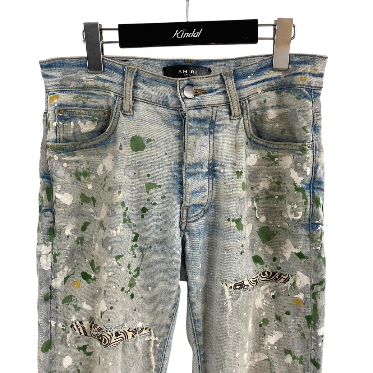 ペイントデニムパンツ