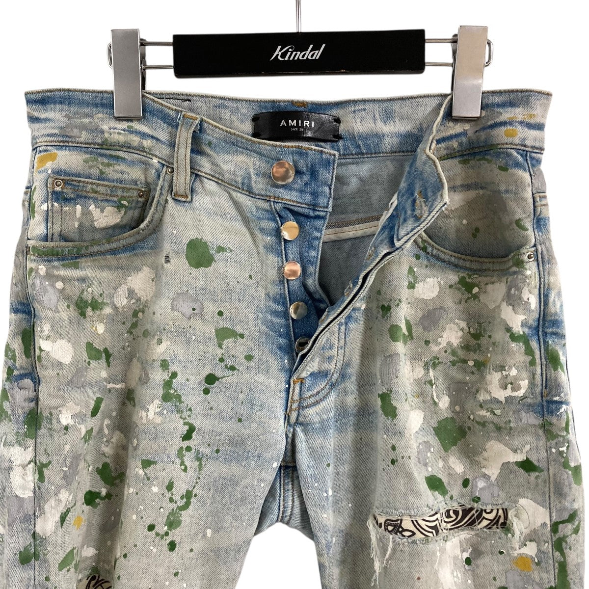 ペイントデニムパンツ