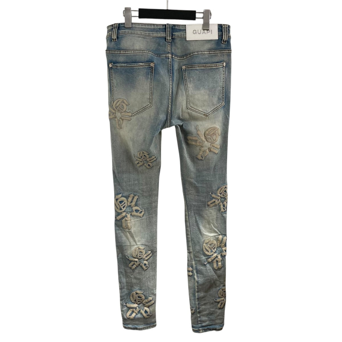 GUAPI(グアピ) パッチワークダメージデニムパンツ インディゴ サイズ