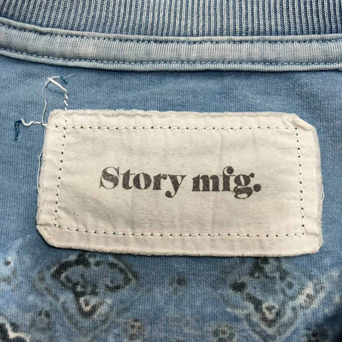 STORY MFG タイダイバンダナTシャツ 古着・中古-6枚目のアイテム画像