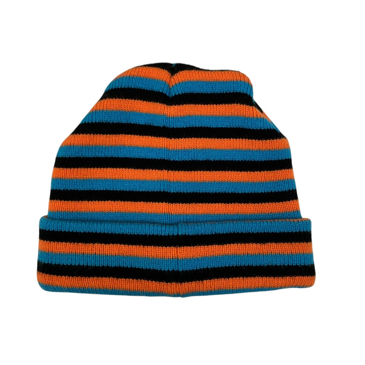 AFB(エーエフビー) ボーダーニット帽 ブルー×オレンジ サイズ FREE