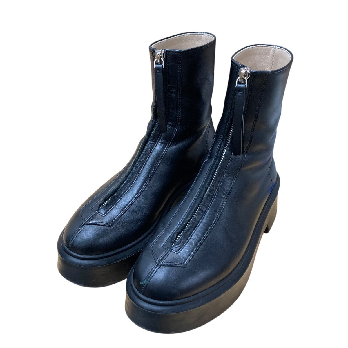 THE ROW(ザロウ) フロントジップブーツ ブラック サイズ 36｜【公式