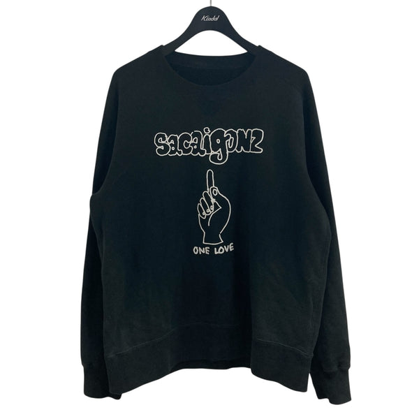 sacai×MARK GONZALES プリントスウェット 24-0818S ブラック サイズ 4