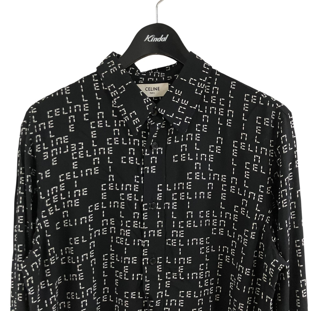 CELINE ロゴ総柄シャツ 古着・中古-2枚目のアイテム画像