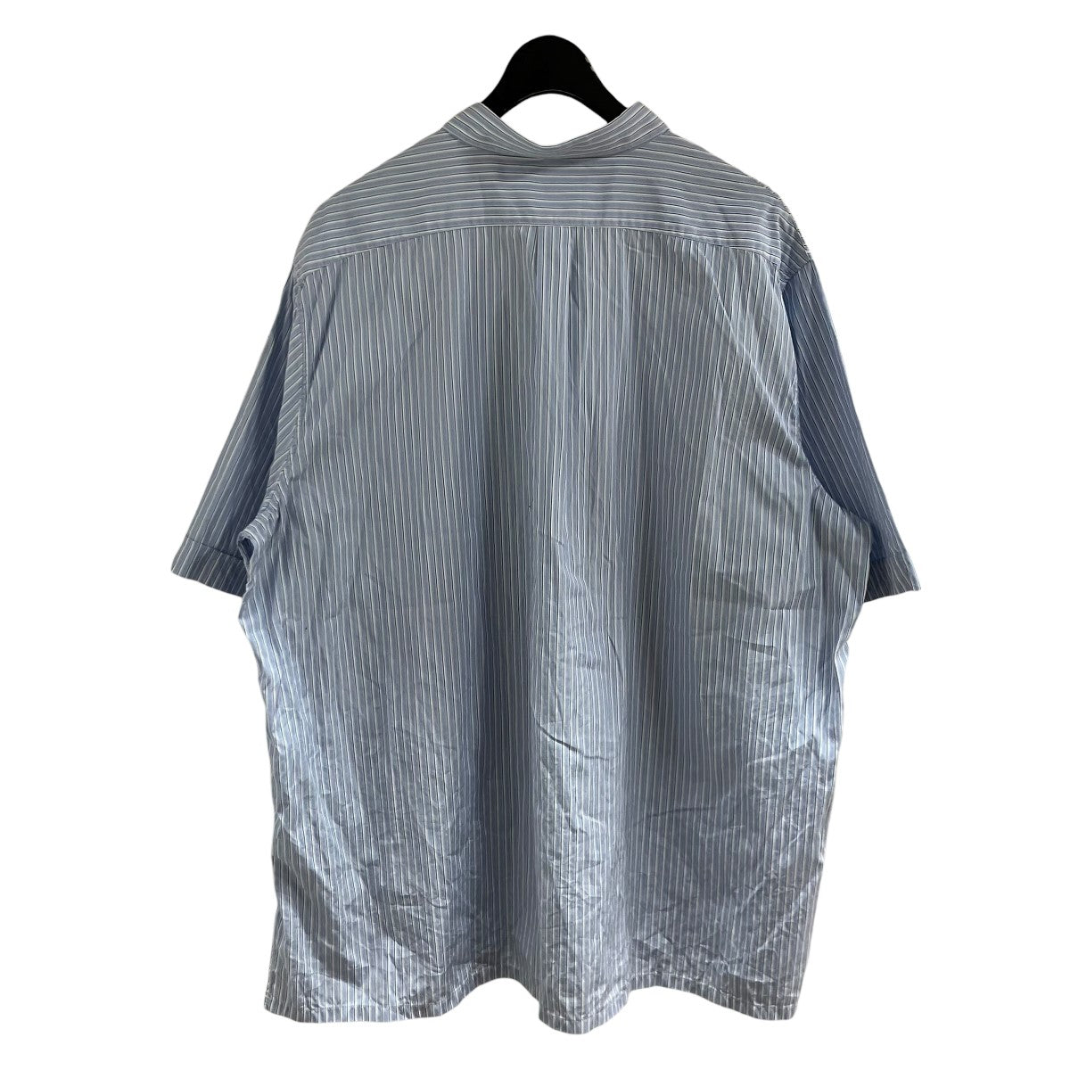 GIVENCHY ロゴエンブロイダリー半袖ストライプシャツ 古着・中古-3枚目のアイテム画像