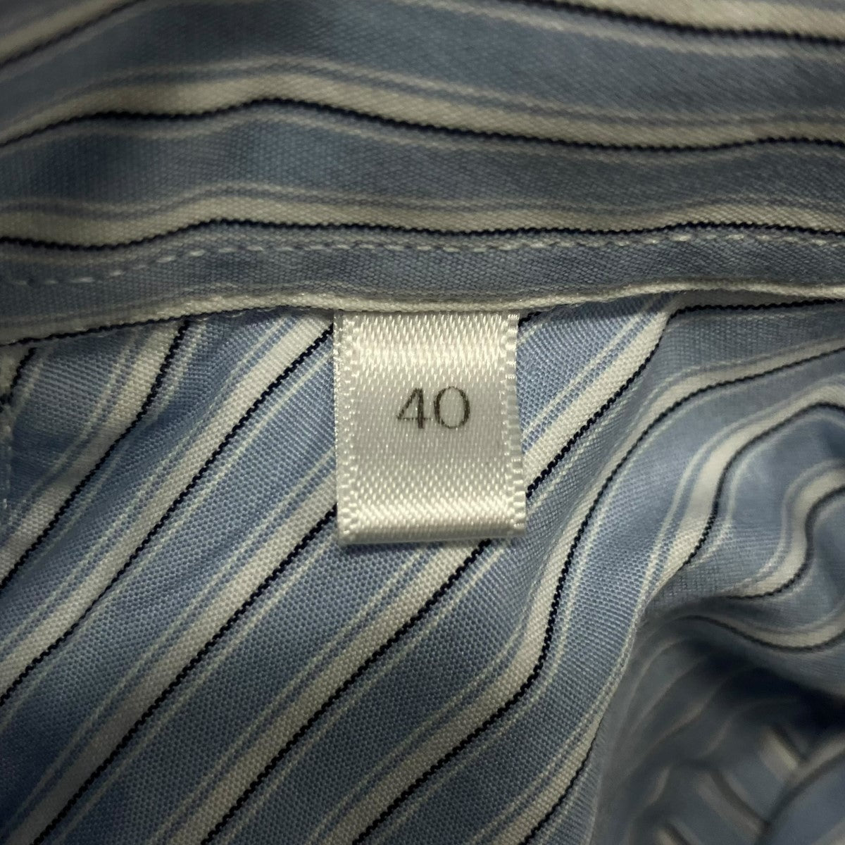 GIVENCHY ロゴエンブロイダリー半袖ストライプシャツ 古着・中古-6枚目のアイテム画像