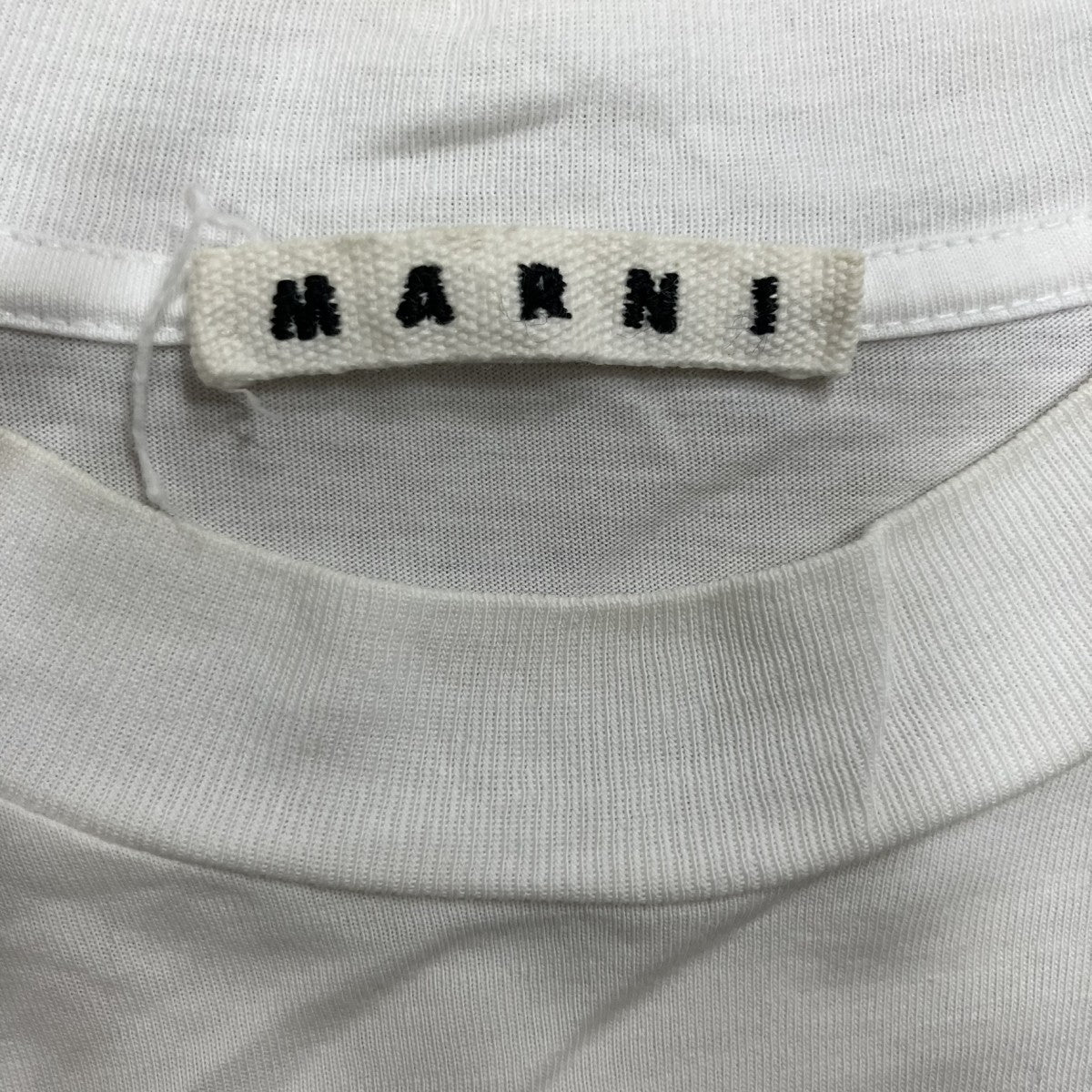 MARNI(マルニ) フロントロゴTシャツ HUMU0223P1 ホワイト×ブラック