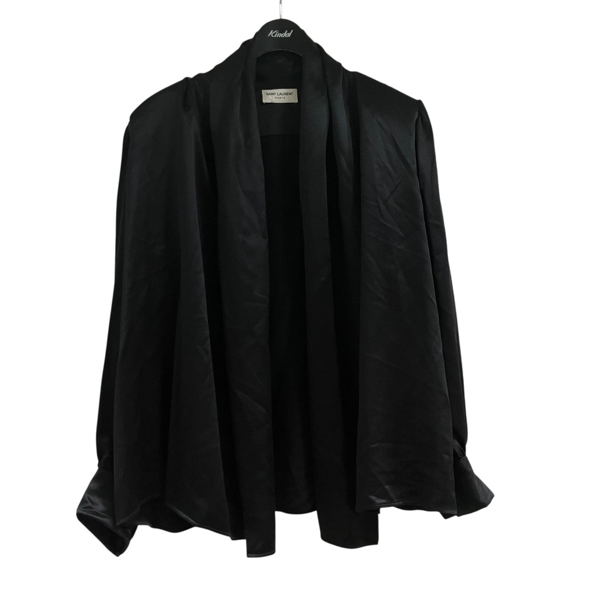 Saint Laurent Paris シルクショールカラーガウン 古着・中古-1枚目のアイテム画像