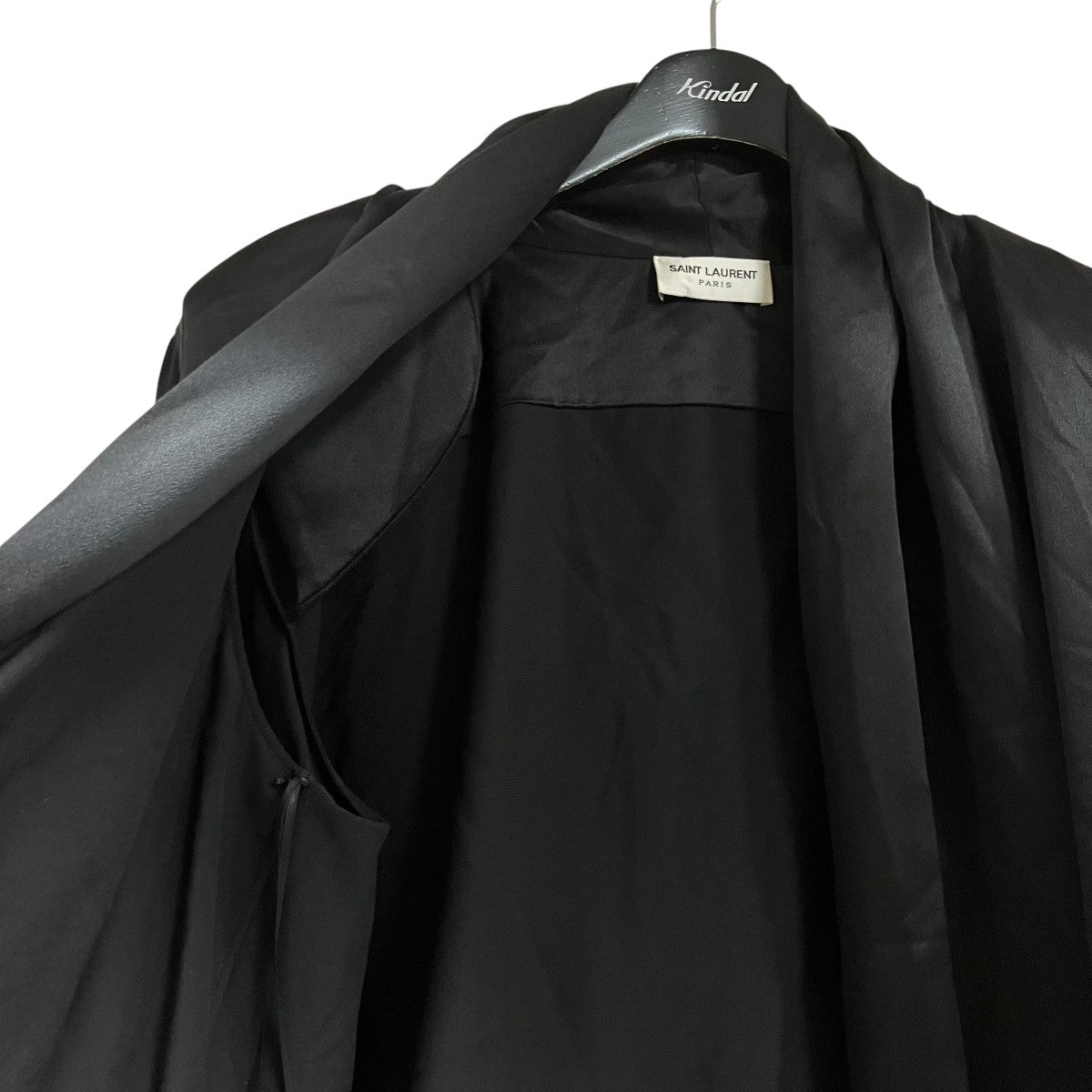 Saint Laurent Paris シルクショールカラーガウン 古着・中古-5枚目のアイテム画像