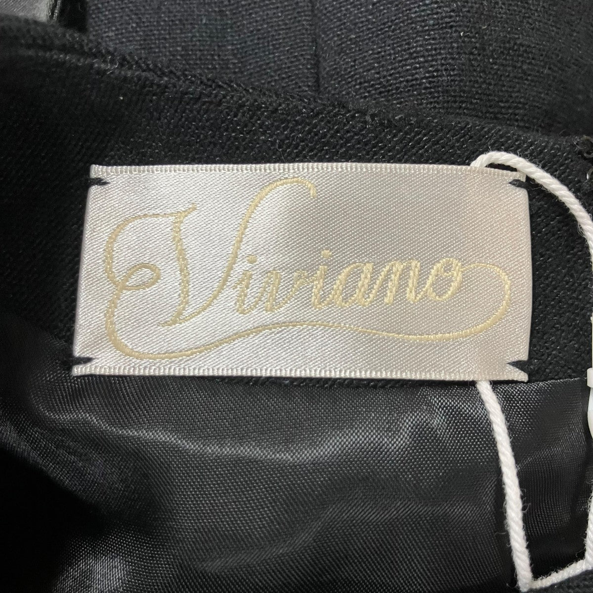 VIVIANO フラワーアップリケスリーブレスドレス 古着・中古-5枚目のアイテム画像