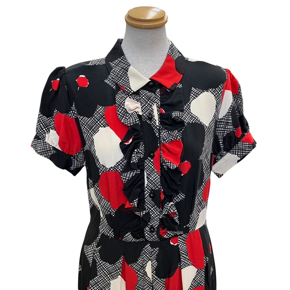 Kate Spade 花柄シルクフリルワンピース024-240102 古着・中古-3枚目のアイテム画像
