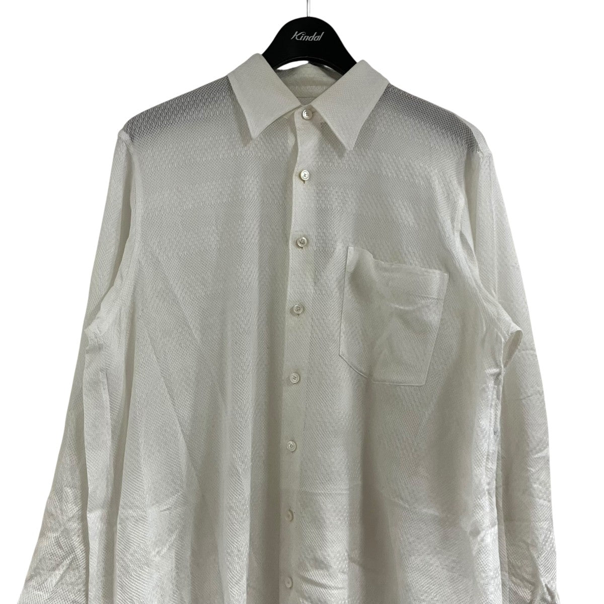 beautiful people double-front leno cloth long shirtロングレースシャツ1545106005 古着・中古-2枚目のアイテム画像