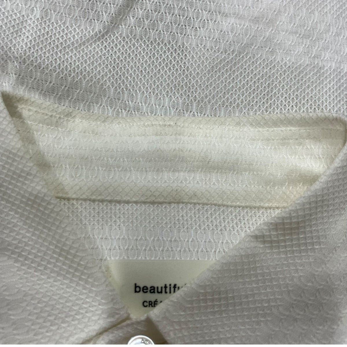 beautiful people double-front leno cloth long shirtロングレースシャツ1545106005 古着・中古-5枚目のアイテム画像