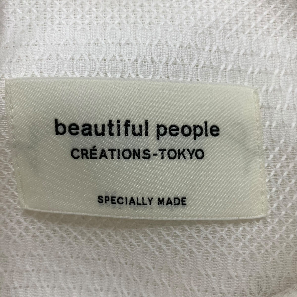 beautiful people double-front leno cloth long shirtロングレースシャツ1545106005 古着・中古-6枚目のアイテム画像