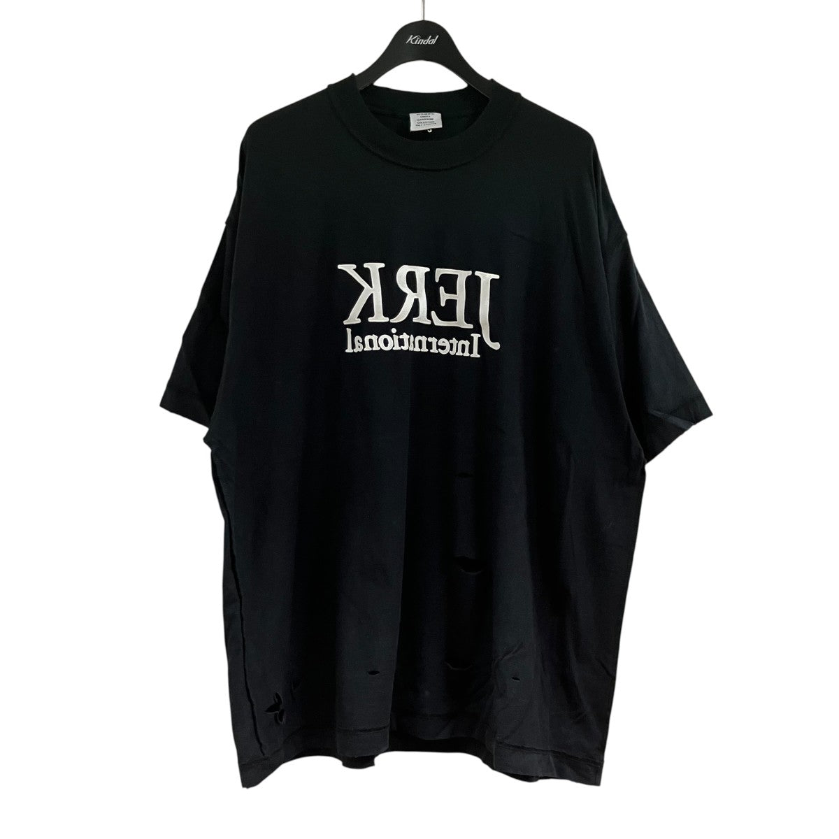 VETEMENTS インサイドアウトダメージTシャツ 古着・中古-1枚目のアイテム画像