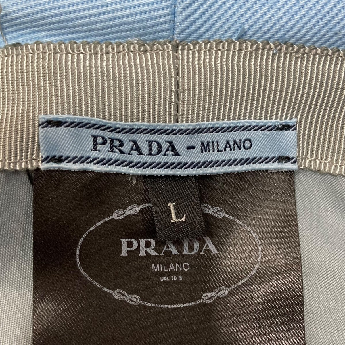 PRADA(プラダ) テリークロスファーバケットハット 1HC137 2DX0 スカイ